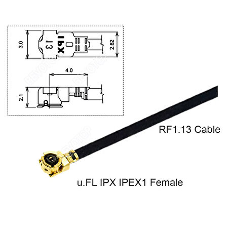 15cm Ipex1 Erkek İpex1 Dişi RF Bağlantı Kablosu Altın Kaplama RF Anten Mhf1 UFL U.FL Mini PCIe
