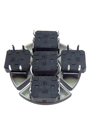4 Yön OK 12x12mm Buton 1 Set Navigasyon 5 Buton 5 Başlık 4 Yön Tamam Anahtar Tuş Takımı Kumanda