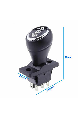 Joystick Kcd4 Anahtar Latch Siyah İleri Geri Vites Kolu 16A 250V Akülü Çocuk Arabası Vinç