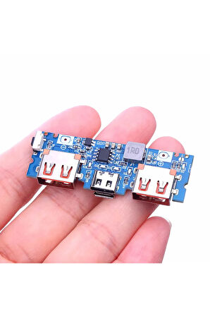 Powerbank Devresi 5V 2.4A Dual Usb Çıkış Type C Micro Usb Giriş Lityum Lion 3.7V 18650 Pil Şarj Mob