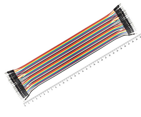 30cm 40 Pin Erkek Erkek Dupont Kablo Ayrılabilir 2.54mm 10Renk Breadboard Atlama Kablosu Jumper Tes