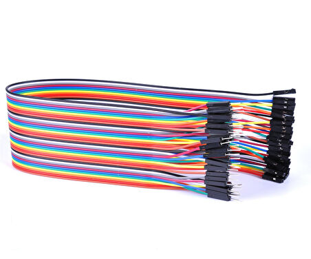 30cm 40 Pin Erkek Dişi Dupont Kablo Ayrılabilir 2.54mm 10 Renk Breadboard Atlama Kablosu Jumper Tes