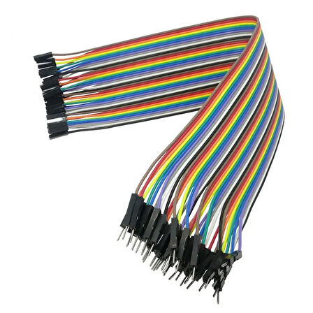 30cm 40 Pin Erkek Dişi Dupont Kablo Ayrılabilir 2.54mm 10 Renk Breadboard Atlama Kablosu Jumper Tes