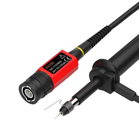 P4100 Yüksek Gerilim Osiloskop Probu 100MHz 100:1 Zayıflatma 2000 Volt 3.5ns Bnc 1 Mt. Rigol Owon
