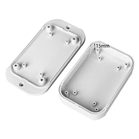 AK-W-67 100x67x22mm Plastik Kutu Beyaz Renk Duvar Montaj Tip Elektronik Devre Cihaz Ev Otomasyon