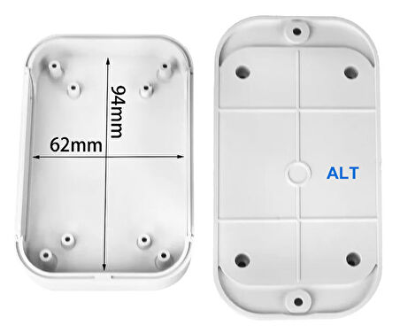 AK-W-67 100x67x22mm Plastik Kutu Beyaz Renk Duvar Montaj Tip Elektronik Devre Cihaz Ev Otomasyon