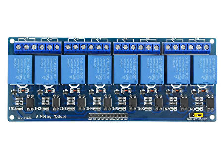 8 Kanal DC 12V Röle Modül AC 250V DC 30V 10A Optokuplör İzolasyonlu Girişler Elektronik Anahtar