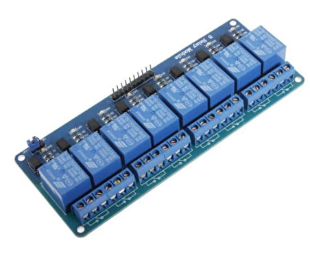 8 Kanal DC 12V Röle Modül AC 250V DC 30V 10A Optokuplör İzolasyonlu Girişler Elektronik Anahtar