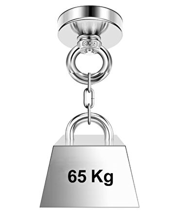 Knd42 Mıknatıs 65kg N52 Halka Askı Taşıyıcı Çekici Super Güçlü Neodyum Dolap Ofis Ev Hobi Oyuncak