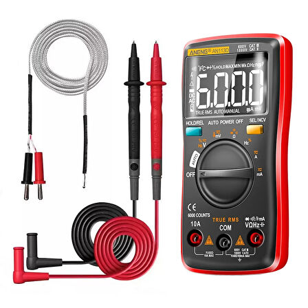 Aneng AN113D Dijital Multimetre Otomatik Algılama True-Rms NCV Voltmetre Ampermetre AC DC Voltaj Ak