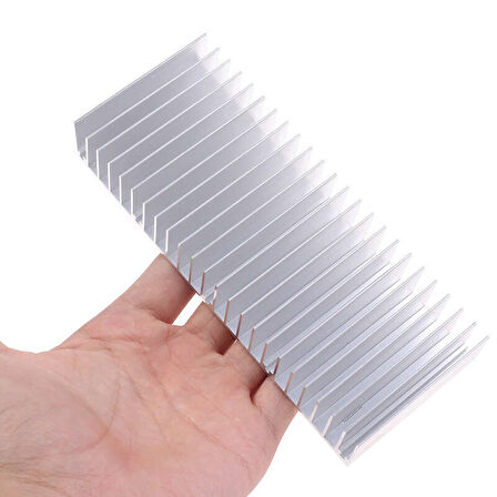 15cm x 6cm x 2.5cm Alüminyum Metal Soğutucu Blok Radyatör Peltier Isı Düşürücü Amfi Led Entegre 