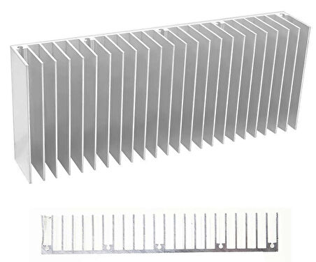 15cm x 6cm x 2.5cm Alüminyum Metal Soğutucu Blok Radyatör Peltier Isı Düşürücü Amfi Led Entegre 