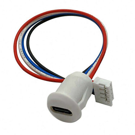 Type C Panel Montaj Dişi Soket 4 Pin 15cm Kablolu Beyaz Uzatma USB 3.1 Konnektör Araba Kamera Oyunc