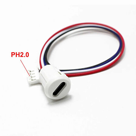 Type C Panel Montaj Dişi Soket 4 Pin 15cm Kablolu Beyaz Uzatma USB 3.1 Konnektör Araba Kamera Oyunc