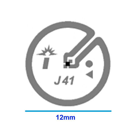 Uhf J41 Etiket Kart 860-960Mhz 12mm Yuvarlak Yapışkanlı Pasif Rfid Film Tag Ürün Araba Kitap Kıyafe