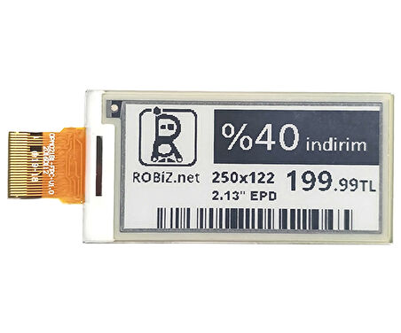 2.13” OPM021B1 Paper Lcd Fiyat Etiketi Reklam Gösterge Kağıt Ekran 250x122 Çözünürlük Düşük Güç Tüke