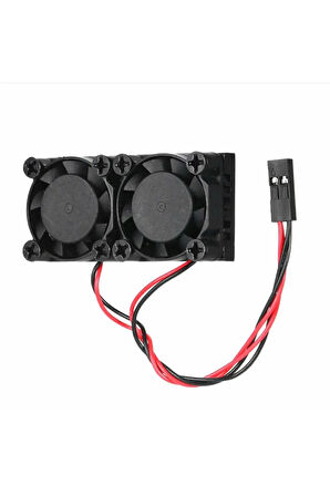 Raspberry Dual Fan Set Pi 4 3 B B+  2 Adet 9mm Alüminyum Blok Çift Soğutma Fanı Isı Emici Dağıtıcı