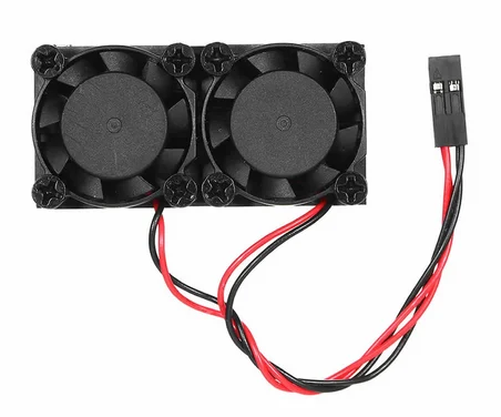 Raspberry Dual Fan Set Pi 4 3 B B+  2 Adet 9mm Alüminyum Blok Çift Soğutma Fanı Isı Emici Dağıtıcı