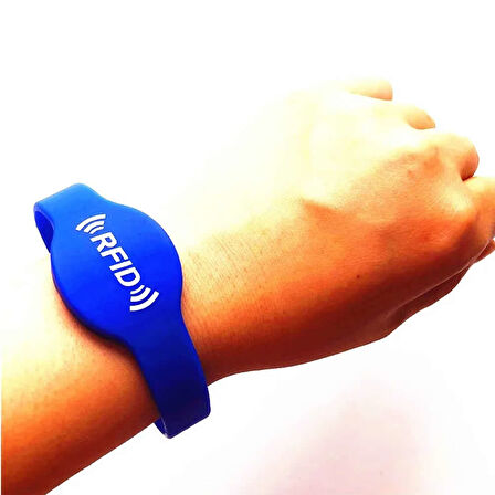 13.56Mhz Rfid Manyetik Bileklik Mavi Su Geçirmez Silikon Proximity Göstergeç 13.56 Mhz Kapı Geçiş