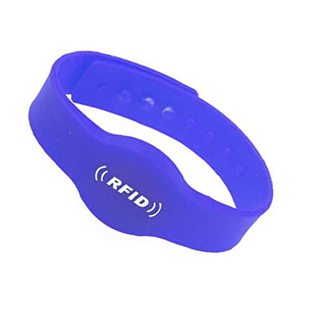 13.56Mhz Rfid Manyetik Bileklik Mavi Su Geçirmez Silikon Proximity Göstergeç 13.56 Mhz Kapı Geçiş