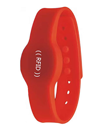 13.56Mhz Rfid Manyetik Bileklik Kırmızı Su Geçirmez Silikon Proximity Göstergeç 13.56 Mhz Kapı Geçiş