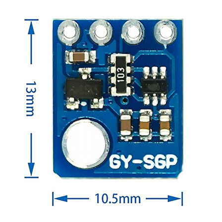 SGP-30 Hava Kalite Gaz Sensörü Karbondioksit TVOC Formaldehit CO2 Dijital Algılama Ölçme Modülü