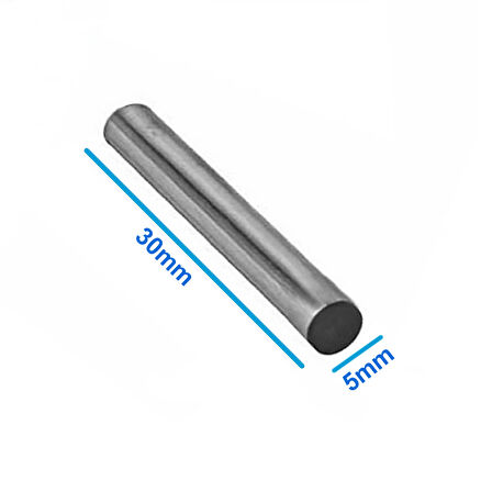 Çelik Sensör Başlığı 5x30mm Kılıf Sıcaklık Isı Sensör Kutusu Metal Tüp Boru D818b20 Ntc Lm35 PT100