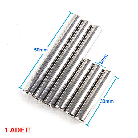 Çelik Sensör Başlığı 5x30mm Kılıf Sıcaklık Isı Sensör Kutusu Metal Tüp Boru D818b20 Ntc Lm35 PT100