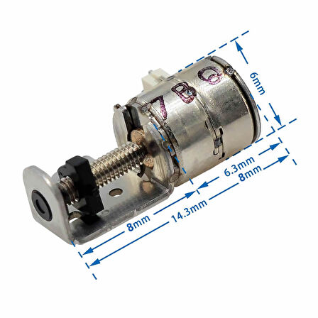 Micro Step Motor Slider Mini Micro İki Fazlı Dört Telli Minyatür Kayar Vidalı Step Motor