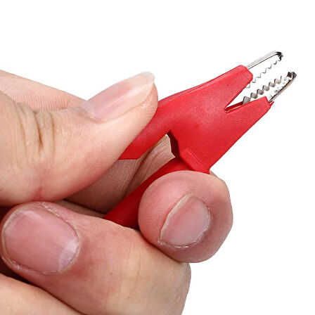 12A Krokodil Krokodil Kablo Çifti 1 Metre Yüksek Akım Probu Multimetre Güç Kaynağı Test Ölçme Kablos