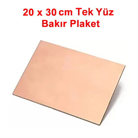 20x30cm Tek Yüz Bakır Plaket Pcb Elektronik Baskı Devre Prototip Test Deney Kartı FR4 Kaliteli PCB