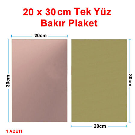 20x30cm Tek Yüz Bakır Plaket Pcb Elektronik Baskı Devre Prototip Test Deney Kartı FR4 Kaliteli PCB