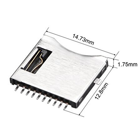 Micro SD Kart Soketi Hafıza Kartı Microsd Kart Bellek Yaylı Kart Algılayıcı 8 + 2 Pin Konnektör