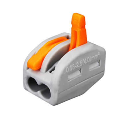 2li Kolay Kablo Tel Birleştirici Konnektör Vidasız Klemens 250V 32A 1mm/4mm Elektrik Kablo Bağlantı