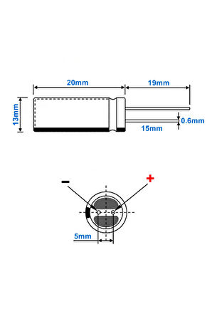 220F 4V 5A Süpercap 13x20mm DIP Süper Kapasitör Enerji Depolama Güneş Rüzgar Akü Batarya Güç Kaynağı
