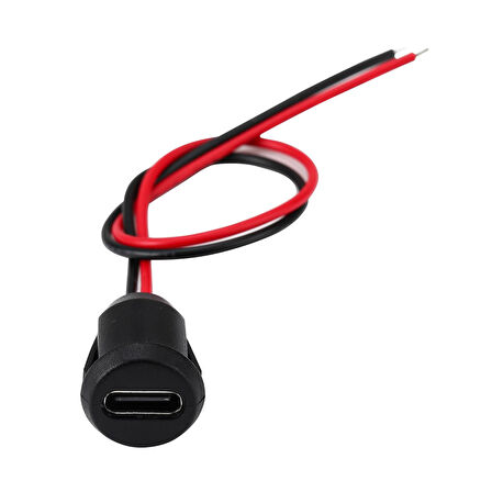 Type C Panel Montaj Dişi Soket 2 Pin 15cm Kablolu Uzatma USB 3.1 Konnektör Araba Kamera Oyuncak