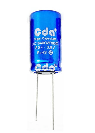 80F 3.8V 3A Süpercap 10x20mm DIP Süper Kapasitör Enerji Depolama Güneş Rüzgar Akü Batarya Güç Kayna