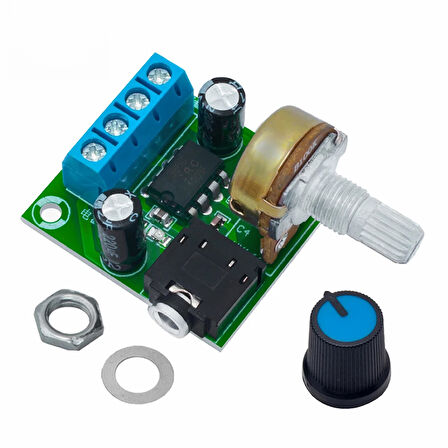 LM386 Ses Kuvvetlendirici Modül DC 5V / 12V Mono Ayarlanabilir Ses Yükseltici Mikrofon Amfi Amfilik