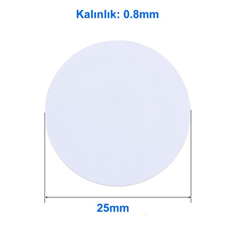 125Khz 25mm Para Tip Rfid Manyetik Etiket Proximity Göstergeç Kart 125 Khz EM4100 Kapı Geçiş