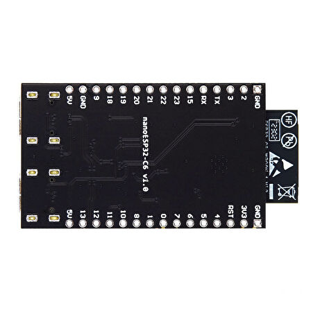 ESP32-C6 DevKit Wifi 6 ve Bluetooth 5 Modül Geliştirme Kartı ESP32-C6-WROOM-1 32 Bit 160Mhz 8 Mbyte