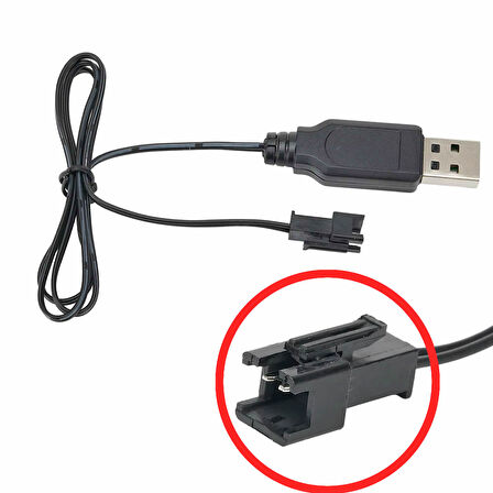 3.7V / 3.6V Lityum Pil Usb Şarj Kablosu JST SM-2P Soket Lipo Batarya RC Quadcopter Drone Helikopter