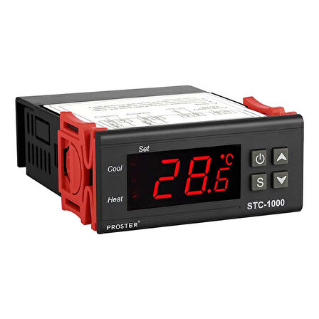 STC-1000 Sıcaklık Termostatı 220V 10A 110V-220V Isıtıcı Soğutucu Dijital Ekran 10K NTC Sıcaklık Sens