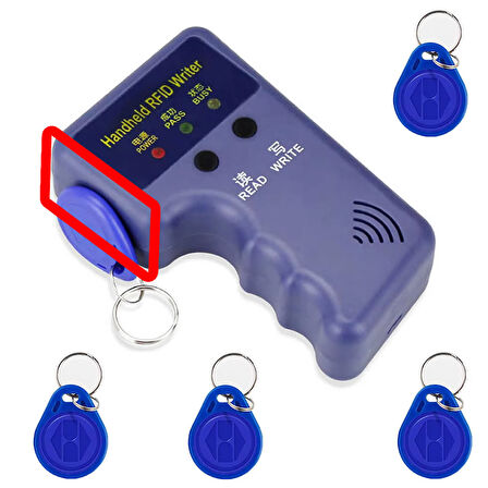 125Khz El Tip Okuyucu Yazıcı Kopyalayıcı 5 Adet ID Değişebilir 125khz Anahtarlık Manyetik Kart