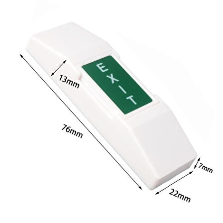Çıkış Exit Buton Push Tip COM NO NC Kapı Alarm Acil Durum Anahtar Düğme Emergency Plastik Kutu