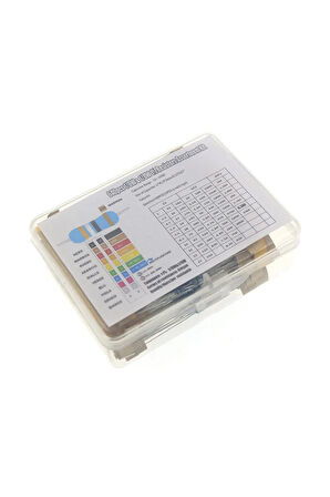 Kutulu 600 Parça Direnç Seti 10ohm / 1Mohm 30 Farklı Tip 20şer Adet Metal Film Dip Direnç