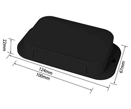 AK-W-67 100x67x22mm Plastik Kutu Siyah Renk Duvar Montaj Tip Elektronik Devre Cihaz Ev Otomasyon