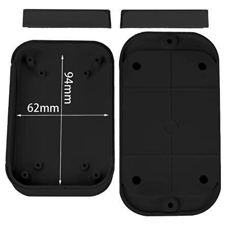 AK-W-67 100x67x22mm Plastik Kutu Siyah Renk Duvar Montaj Tip Elektronik Devre Cihaz Ev Otomasyon