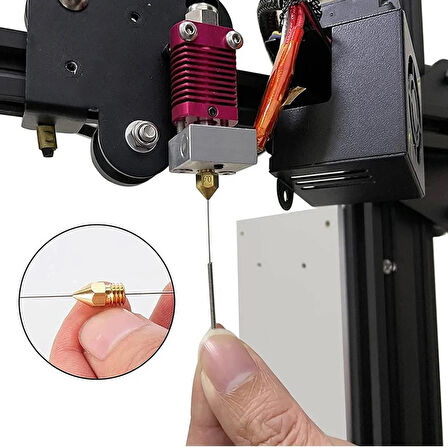 0.4mm Nozül Temizleme İğnesi 10 Adet 3D Yazıcı Nozzle Printer Crelity Ender 3 Ender 3 Pro Ender 3 V2