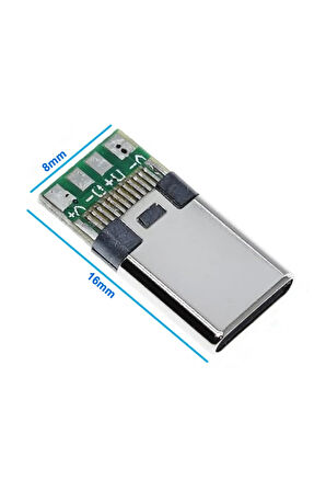 Erkek Type C to Dip Soket 4 Pin USB 3.1 Smd Lehimlenebilir Padler Konnektör Telefon Şarj Board Usb K