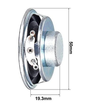 Mini 5cm 8 Ohm 5W Hoparlör Yuvarlak Speaker 50mm 5 Watt Ses Müzik Amfi Ses Oluşturucu Yüksek Kalite